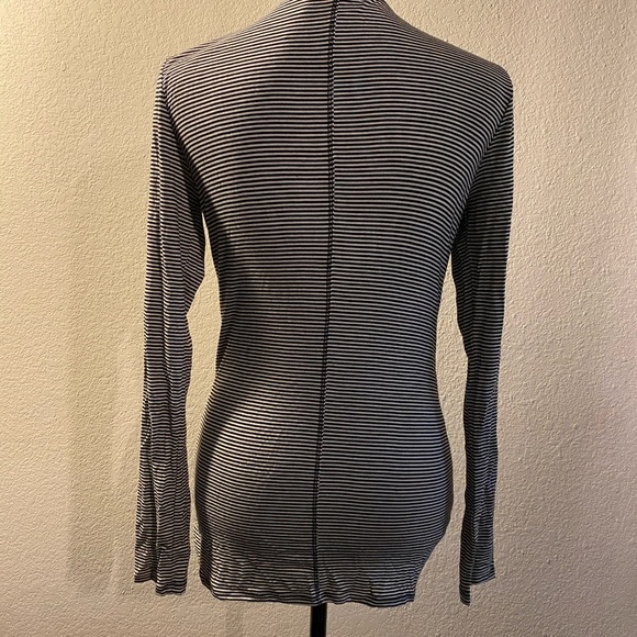 NWOT long sleeve striped cross front top - Picture 3 of 4